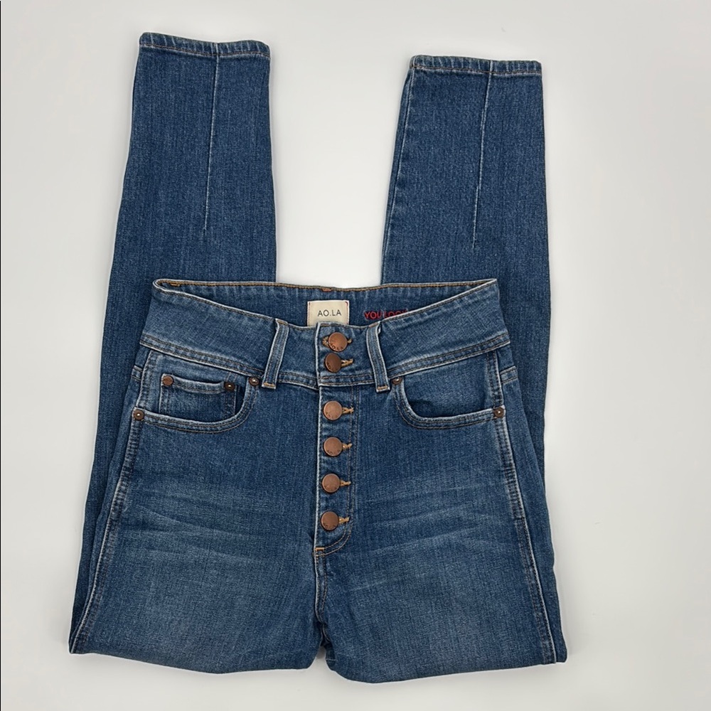 Alice & Olivia AOLA High Rise Skinny Jeans Tease Me, Size 27